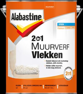 Alabastine 2in1 Muurverf Vlekken | Blik | 5L - 5077771