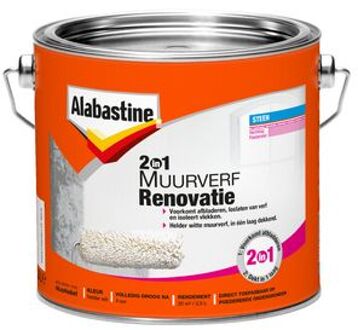 Alabastine Muurverf 2in1 Renovatie Wit 2,5l