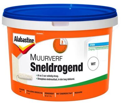 Alabastine Muurverf Sneldrogend - RAL 9010 -  5 liter