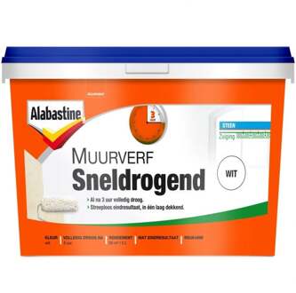 Alabastine Muurverf Sneldrogend - Wit - 5 liter