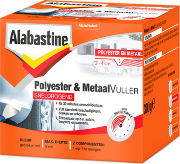 Alabastine Polyester & Metaal Vulset | Sneldrogend | 300g - 5944048