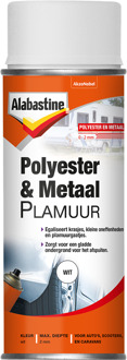 Alabastine Polyesterplamuur met Plamuur | Wit | Spuitbus | 400ml - 5944046