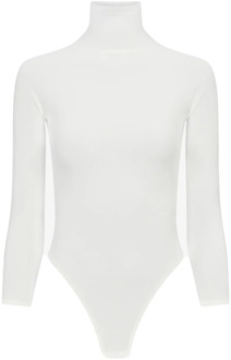 Alaia Blanc High-Necked Second-Skin Body Alaïa , White , Dames - L,M