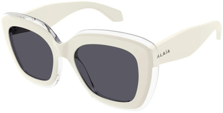 Alaia Sunglasses Alaïa , White , Dames - 53 MM
