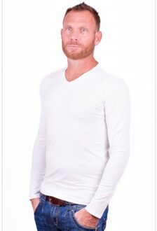 Alan Red Longsleeve - Sportshirt - Oslo White - XL