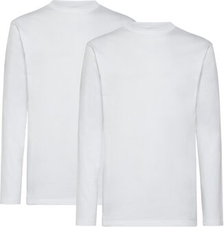Alan Red Longsleeve T-shirt Virginia 2Pack Ronde Hals White  L Wit
