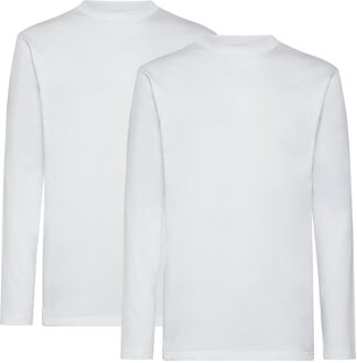 Alan Red Longsleeve T-shirt Virginia 2Pack Ronde Hals White  M Wit