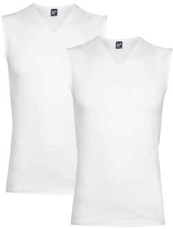 Alan Red Occident Heren Tanktop Wit V-Hals Body Fit-2 Pack - L
