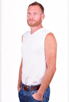 Alan Red Occident Heren Tanktop Wit V-Hals Body Fit-2 Pack - S