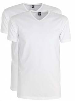 Alan Red Oklahoma Wit V-Hals Heren T-shirt 2-Pack - L