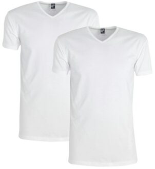 Alan Red Oklahoma Wit V-Hals Heren T-shirt 2-Pack - M