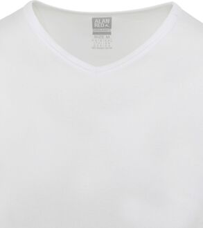 Alan Red Organic V-Hals T-Shirt Wit 2-Pack - S,M,L,XL,XXL