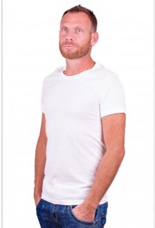 Alan Red T-shirt James 2Pack Ronde Hals Wit (6660)