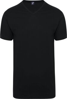 Alan Red T-shirt Vermont - extra lang - V-hals - zwart