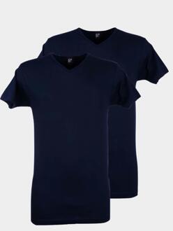 Alan Red T-shirt vermont navy v-hals 2-pack 6671.2/06 Blauw - XXXL