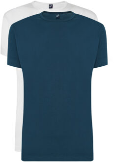 Alan Red T-shirts Derby 2-pack Denim/White   2XL Blauw, Wit