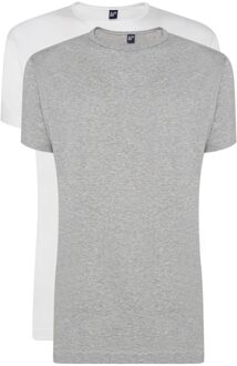 Alan Red T-shirts Derby 2-pack Grey/White   L Wit, Grijs