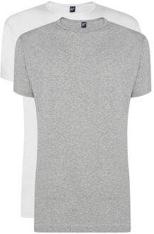 Alan Red T-shirts Derby 2-pack Grey/White   M Wit, Grijs