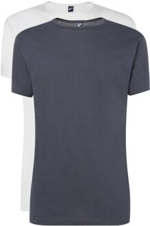 Alan Red T-shirts Derby 2-pack Iron/White   2XL Wit, Grijs