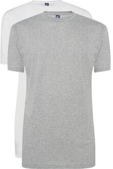 Alan Red T-shirts Virginia 2-pack Grey/White   2XL Wit, Grijs