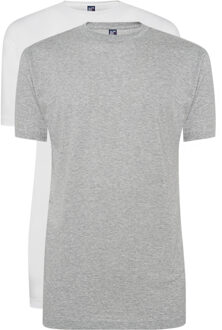 Alan Red T-shirts Virginia 2-pack Grey/White   M Wit, Grijs