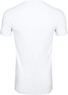 Alan Red V Hals Heren T-shirt Baltimora Bamboe Katoen Wit - S