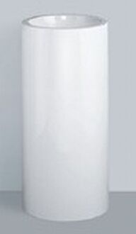 Alape Wt serie wastafel 40,4 rond 90cm hoog staand met afvoer en bevestigingset wit 4503000000