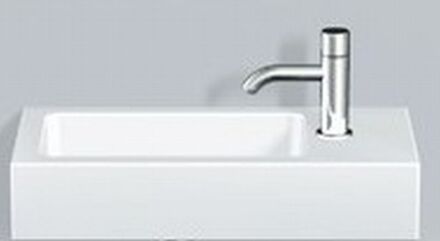 Alape WT.XS500H.L fontein inclusief bevestiging en plug 50x26,8cm met kraangat rechts kom links wit 4290000000