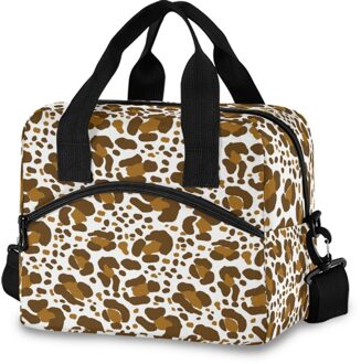 Alaza Koeltassen Geïsoleerde Lunch Tas Voor Vrouwen Grote Voedsel Zak Luipaard Print Draagbare Oxford Lunchbox Tas Thermische Picknick tote 04