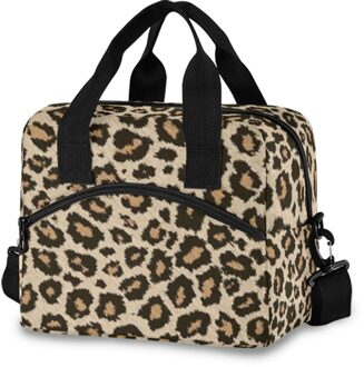Alaza Koeltassen Geïsoleerde Lunch Tas Voor Vrouwen Grote Voedsel Zak Luipaard Print Draagbare Oxford Lunchbox Tas Thermische Picknick tote 05