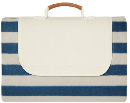 Alba rpet gestreepte picknickdeken Blauw - One size