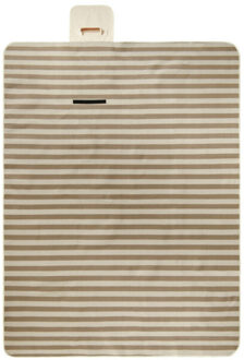 Alba rpet gestreepte picknickdeken Bruin - One size