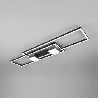 Albany LED plafondlamp, zwart, 100 x 28 cm aluminium CCT dimbaar zwart mat