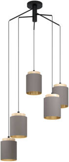 Albariza Hanglamp - E27 - Ø 70 cm - Zwart, Bruin/Cappucino, Goud Bruin, Zwart