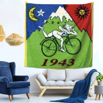 Albert Hoffman Lsd Fiets Dag Wandtapijten Deken Muur Decor Zuur Blotter Party Wandtapijten Polyester Thuis Decoratie 229x152cm 90x60in