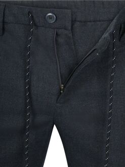 Alberto Broek Jump Flanel Herringbone Navy Donkerblauw - W 33 - L 32,W 36 - L 32,W 36 - L 34