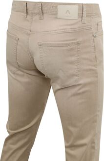 Alberto Pipe Broek Denim Bruin Beige - W 31 - L 34