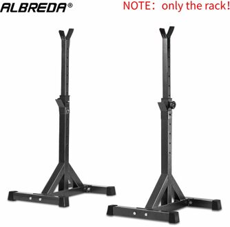 Albreda Hoge Verstelbare Squat Stand Barbell Rack Barbell Squat Body Frame Gewichtheffen Barbell Rack Fitness Apparatuur