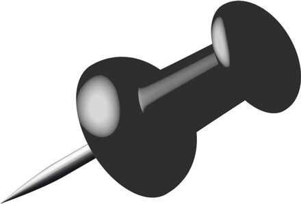 ALCO pushpins Alco doosje a 40 stuks zwart