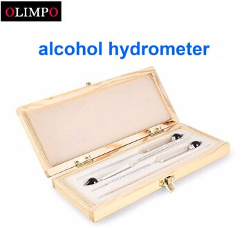 Alcoholmeter Alcohol Meter Meter Meten Alcohol Instrument Concentratie Meter Whisky Wodka Met Houten Doos