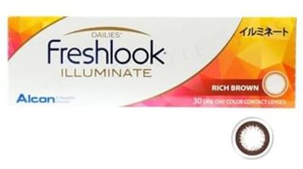 Alcon Freshlook 1 Day Illuminate Color Lens Rich Brown 30 pcs P-2.75 (30 pcs)