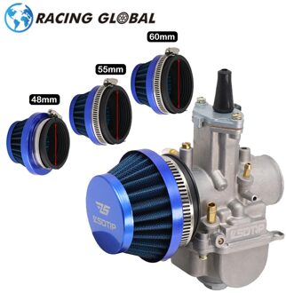 Alcon-Racing Air Filter Cleaner 48Mm 55Mm 60Mm Voor Keihin Koso Pwk Mikuni Carburateurs 2 Takt atv Quad Dirt Bike Prestaties 60mm zwart
