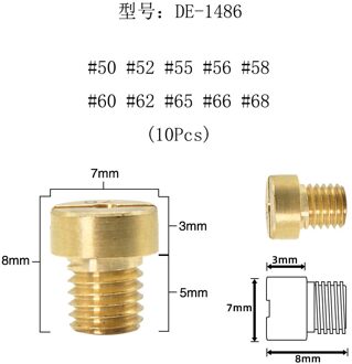 Alconstar 12Pcs Main Jet Voor Dellorto Carburateur Sha Phbg Ad/Ds Racing Belangrijkste Injector Nozzle Pilot Jet MULTI