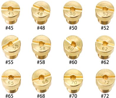 Alconstar 12Pcs Main Jet Voor Dellorto Carburateur Sha Phbg Ad/Ds Racing Belangrijkste Injector Nozzle Pilot Jet