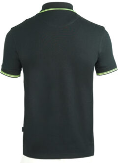 Aldis geel Crest zwart poloshirt - maat