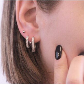 Aleah Oorbellen - Zirkoon Wit Zilver - One Size