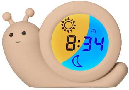 Alecto Slaaptrainer, nachtlampje en wekker, slak Alecto Beige