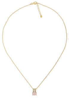 'Alena' Dames 925 Sterling Zilveren Ketting met Hanger - Goud ZH-7122/G