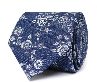 Ales | denim tie | blue Print / Multi - One size