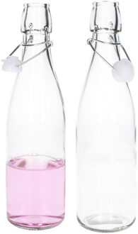 Alessandro Beugelfles/weckfles - 2x - glas - transparant - luchtdicht - 500 ml